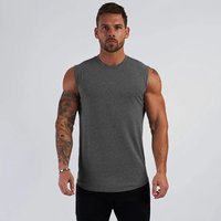 Foreign Trade Light Board Solid Summer Sports Sleeveless T Shirt Bodybuilding Fitness Vest Pure Cotton Running Training Top