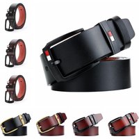 VOOTHOST Alloy Pin Buckle Belt Casual Jeans Belt Male All match Leather Formal Business Designer Waistband F0043