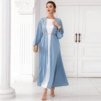 Clothing Cardigan Outerwear Hand Sewn Diamonds Abaya Kimono