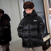 Kids‘ Color-Block Padded Hooded Jacket – Winter-Ready Zipper Coat, Unisex Warm Outerwear For Boys & Girls (110-160cm)