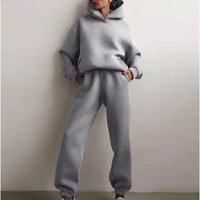 Clothing Autumn Winter Sweater Set Casual Fashion Sports Pants Plus Velvet Sweater Set