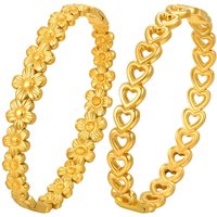 Jewelry Vintage Floral Heart Bracelet Openable Stainless Steel Bangle Intricate Cutout Design Tone