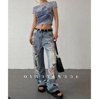 Clothing High Street Hip Hop Ripped Old Retro High Street Jeans