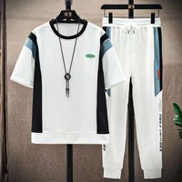 Clothing Summer Suit Short Sleeved T Shirt Shorts Wear Complete Set Summer Thin Fashion Brand Slim Casual Sportswear