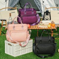 New Large Capacity Fashion Lunch Bag Hot Pressed Waterproof And Leak Proof Storage Bag Travel Bag Picnic Bag Mommy Bag