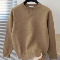 Clothing Light Mature Crewneck Sweater Autumn Winter Korean Style Fashionable All match Casual Niche Base Sweater