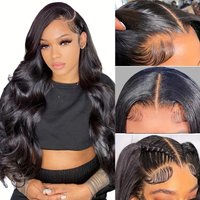 180% Density 4x4 Lace Front Human Hair Wig Body Wave Lace Front Wigs Human Hair Pre cut Wear Go Glueless HD Lace Closure Wigs Human Hair