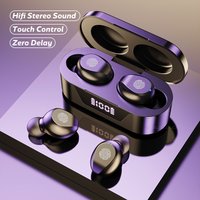 Wireless Bluetooth headset touch control headset stereo sports waterproof Bluetooth 5.1 headset microphone headset
