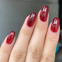 New Year Cat’s Eye Red Solid Wearing Armor Short Style Autumn and Winter Whitening Simple Enhancement Detachable Nail