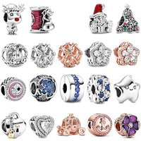 1 Piece Sterling Silver Zircon Round Star Flower Jewelry Accessories