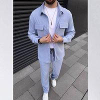 Men's Clothing Men's Corduroy Casual Long Sleeved Trousers Jacket Two Piece Suit Spring And Autumn