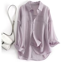 Women’s Clothing Spring And Summer Loose Breathable Tencel Long Sleeved Shirt Design Casual Shirt Sun Protection Clothing For Women