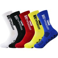 Football socks, sports socks, men’s and women’s mid-calf socks, towel bottom silicone non-slip breathable basketball socks