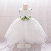 Delicate Organza Princess Dress For Baby Girls – Baptism, First Birthday & Special Occasions – Soft Cotton Blend With Puffy Skirt (White, 70cm-110cm)