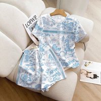 Casual Two Piece Set Spring Stripe Block Lounge Pants Outfit Comfortable Stretchy Polyester Jogger Suit Sports Travel Daily Wear