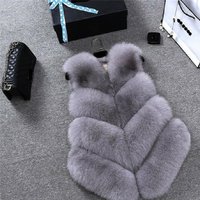 Luxury Faux Fox Fur Vest – Slim Fit Winter Fashion Coat Elegant & Warm Imitation Fur Outerwear Autumn & Winter