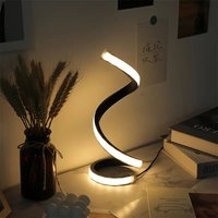 Creative flexible snake shaped table lamp tri infinite dimming plug night light bedroom bar decoration