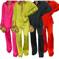 Clothing Fashion Satin Loose Casual Suits