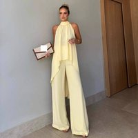 Asymmetrical Sleeveless Fairy Trench Coat Lightweight Casual Fashion Solid Pants Set