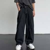 Men's Clothing New Autumn Style Personality Hip Hop Straight Jeans For Men And Women, Fashionable Loose Casual Wide Leg Men's Jeans