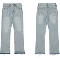  Fringe 507 Fit Jeans – Vintage Washed Distressed Denim Boho Edge