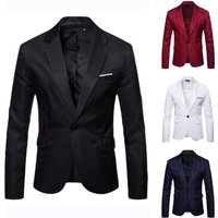 Suit fashionable casual solid side slit small suit jacket