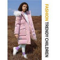 Kids Winter Padded Coat – Long Hooded Jacket (Windproof & Detachable Lining)