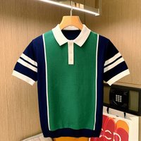 Men's Clothing Business Casual Short Sleeve T-Shirt Slim Fit Knitted Top Youthful Fashion Shirt For Men