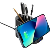 Two one function pen holder mobile phone wireless charger home office desktop pen holder 15w mobile phone charger