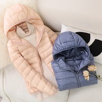 Clothing Thin winter coats jacket short hooded autumn winter winter coats slim fit large lightweight jacket off season