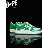 A BATHING-APE Classic Lacquer Leather Splicing Fashion Board Shoes Air Force No.1 Board Shoes Men And Women 22 Color Options