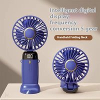 Handheld Mini Fan Digital Display & Essential Oil Diffuser USB Rechargeable Foldable 3 Speed Portable Fan Students Office Travel
