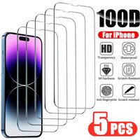 4PCS Tempered Glass For IPhone 17 16 15 11 14 12 13 Pro Max XR X XSMax 16E 17Air 15Plus 13Mini Screen Protector On For IPhone 7 8 6 Plus SE4 Glass