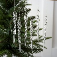Christmas Simulation Transparent Icicle Pendant Tree Decoration Thread Pendant Tree Ornaments Decorations