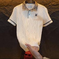 Men's Clothing men's fashion men's T shirt short sleeve summer leisure personality light luxury color matching knitted polo shirt men