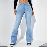 Clothing Supply Style Washed Creative Tie Dyed High Waist Elastic Hip Lifting Versatile Denim Trousers