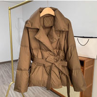 Clothing winter French lazy fashion trend short niche versatile waist thick warm cotton coat