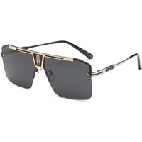 2024 Frameless Square Large Frame Polarized Sunglasses Driving Outdoor Sports Glasses