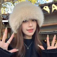 Trapper Hats Autumn winter plush hat winter high grade plush fisherman hat head girth warm ear protection Mongolian hat