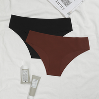 Cross Border Supply 7 Colors Seamless One Piece Pure Cotton Crotch Underwear Ice Silk Low Waist Briefs