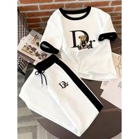 Short sleeved Sports Suits Summer 2022 Fashionable Street Style Internet Celebrity Wide leg Pants Two piece Suit
