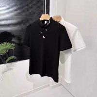 Clothing Luxury Embroidered Shirt Casual Trendy Turn Down Collar Short Sleeved T Shirt Summer Fashion Versatile