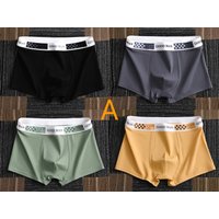 Brand 4PCS Men’s Underwear Graphene 3A Antibacterial Underpants Ice Silk Men Boxer Shorts Moisture Absorbent Elastic Male Pantie