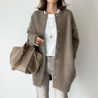 clothing 9 colors autumn super soft knitted jacket slim design niche loose knitted jacket
