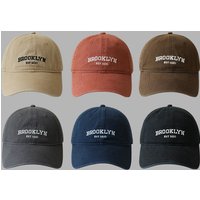 Washed Old Duckbill Cap Style Can Wear Retro Soft Top Baseball Cap Embroidered Hat Letters