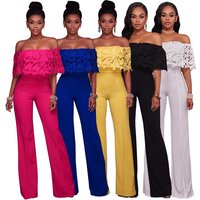 Clothing sexy nightclub one shoulder leg loose pants