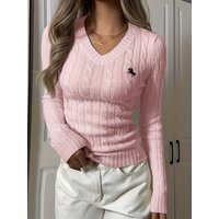 Slim Fit O Neck Blouse Long Sleeve Rayon Blend Casual England Style Fashion Office Essential Layering Piece