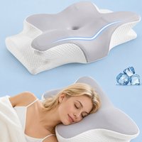 Butterfly Cervical Pillow | Cooling Gel-Infused Memory Foam Neck Support Pillow For All Sleep Positions