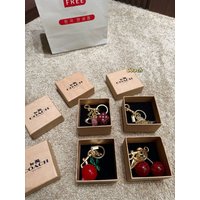 Fashion Everything Fruit Flowers Cherry Suitable All Kinds Bags Hanging Ornaments