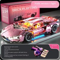 Remote Control Racing Car – STEM Building Blocks Toy Lights & Sounds 